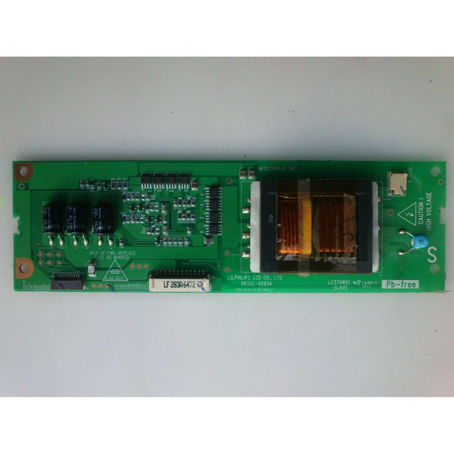BACKLIGHT INVERSOR ESCLAVO / PHILIPS 996510005778 / 6632L-0283A / ITW-EE37-S / LC370WX1  / MODELO 37PF9431D/37